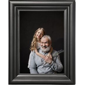 MOMLKFDAY Black 8x10 Picture Frames – Solid Wood with High Definition Glass, Perfect for Tabletop or Wall Hanging – Ideal for Dad, Grandpa, Father's Gifts in Kuwait