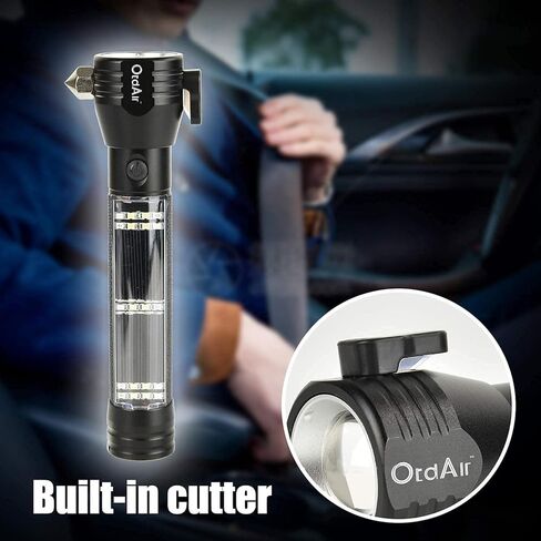 مصباح يدوي LED من Otdair مصباح يدوي يعمل بالطاقة الشمسية، مصباح يدوي فائق السطوع، لومن عالي، قابل لإعادة الشحن عبر USB، 5 أوضاع للأماكن الخارجية، والتخييم، والمشي لمسافات طويلة، 2 حزمة in Kuwait