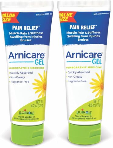 Boiron Pain Relief Arnicare 4.2oz Gel (Pack of 2) - Soothing Relief - Muscle and Joint Pain, Muscle Soreness, Bruises, Swelling - Fragrance-Free in Saudi Arabia