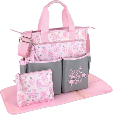 Crossbody Dinosaur Diaper Bag Tote with Changing Station for Baby Boy, 3 Piece Diaper Bag Set in Kuwait