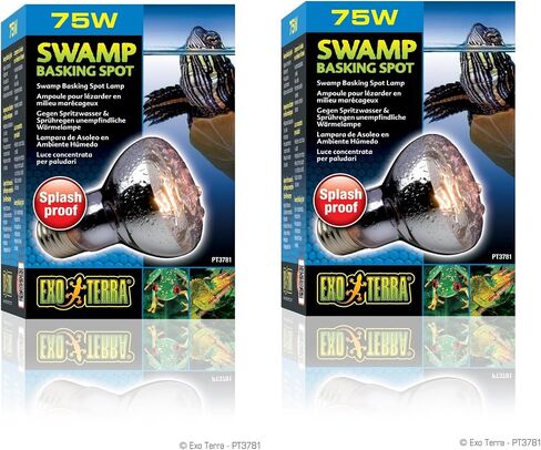 مصباح سبوت اكسو تيرا Swamp Glo Basking Spot ، 75 وات (عبوة من قطعتين) in Saudi Arabia