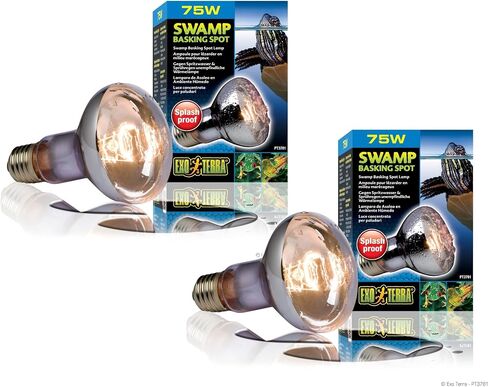 مصباح سبوت اكسو تيرا Swamp Glo Basking Spot ، 75 وات (عبوة من قطعتين) in Saudi Arabia