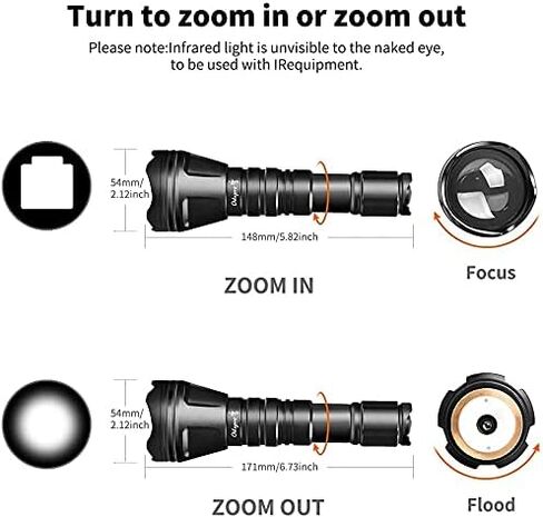 KL52Plus Zoomable Hunting Flashlight Kit for Coyote, Hog & Varmint in Kuwait