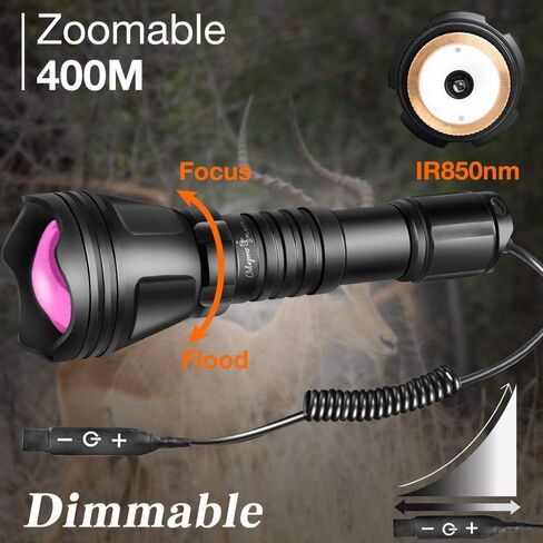 KL52Plus Zoomable Hunting Flashlight Kit for Coyote, Hog & Varmint in Kuwait