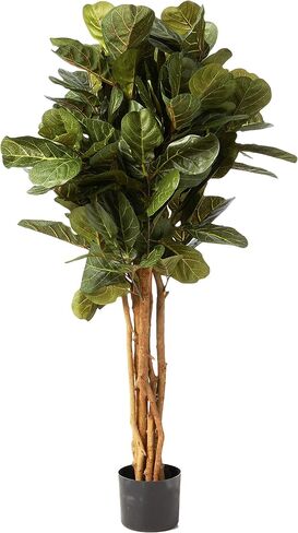 Nearly Natural 6ft Fiddle Leaf Fig Artificial Trees, 72in, Green in Saudi Arabia