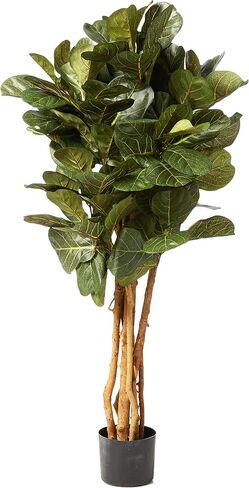 Nearly Natural 6ft Fiddle Leaf Fig Artificial Trees, 72in, Green in Saudi Arabia