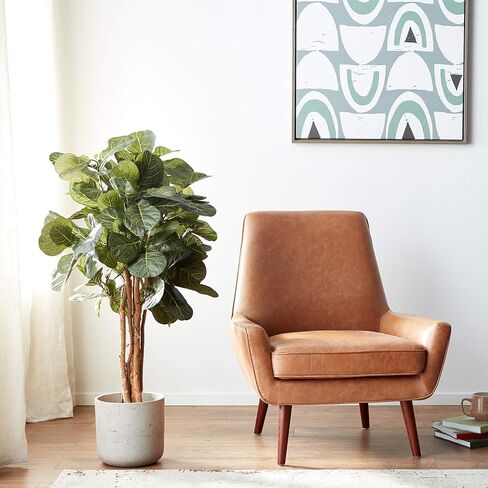 Nearly Natural 6ft Fiddle Leaf Fig Artificial Trees, 72in, Green in Saudi Arabia