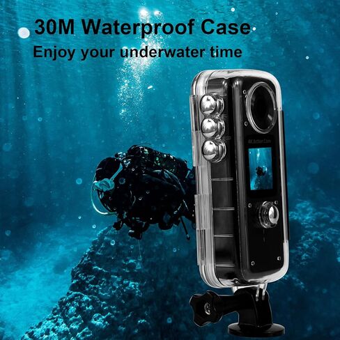 كاميرا Onous Action Camera 4K 30FPS الرياضية كاميرا واي فاي للدراجة كاميرا محمولة باليد كاميرا مقاومة للماء للجيب وكاميرا تسجيل فيديو للسفر مع تثبيت EIS بطاريات 2X 1800 مللي أمبير في الساعة ومجموعة ملحقات in Kuwait