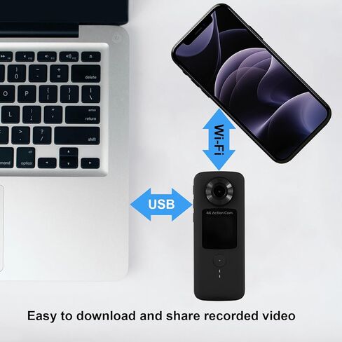 كاميرا Onous Action Camera 4K 30FPS الرياضية كاميرا واي فاي للدراجة كاميرا محمولة باليد كاميرا مقاومة للماء للجيب وكاميرا تسجيل فيديو للسفر مع تثبيت EIS بطاريات 2X 1800 مللي أمبير في الساعة ومجموعة ملحقات in Kuwait