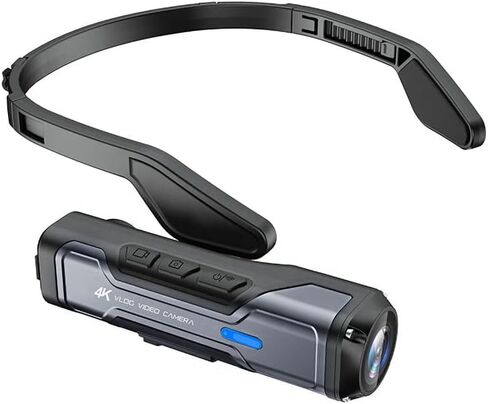 كاميرا ANKONG يمكن ارتداؤها بدون استخدام اليدين، كاميرا رياضية بدقة 4K/30 إطارًا في الثانية، كاميرا رياضية خارجية عالية الدقة، مسجل واي فاي ذكي مضاد للاهتزاز أثناء ركوب الخيل in Kuwait