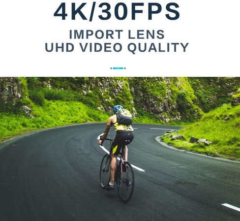 كاميرا ANKONG يمكن ارتداؤها بدون استخدام اليدين، كاميرا رياضية بدقة 4K/30 إطارًا في الثانية، كاميرا رياضية خارجية عالية الدقة، مسجل واي فاي ذكي مضاد للاهتزاز أثناء ركوب الخيل in Kuwait