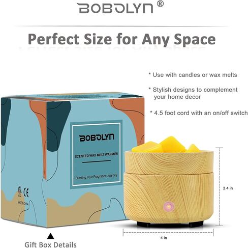 موقد تسخين الشمع - موقد سيراميك 3 في 1 للزيوت العطرية الكهربائية المعطرة لتدفئة الشمع، مذيب الشموع للمنزل والمكتب وغرفة النوم والحمام وغرفة المعيشة هدية وديكور in Kuwait