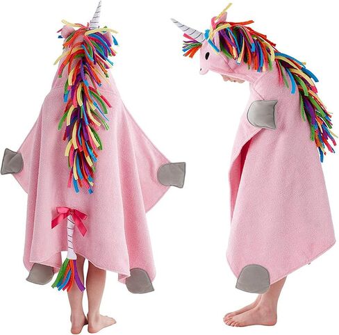 عصير التفاح - 500 - رداء منشفة بغطاء للرأس مصنوع من القطن بنسبة 100% للأولاد والبنات (مقاس 47 بوصة × 27 بوصة) هدايا للأعمار من 2 إلى 13 عامًا... in Kuwait