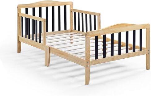 Olive & Opie Twain Toddler Bed, Natural/Black in Saudi Arabia