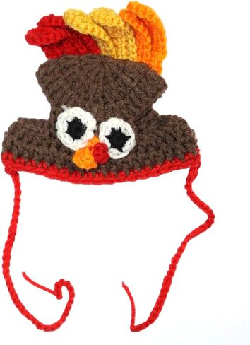 رايبت زي الديك الرومي للقطط - قبعة تركيا للحيوانات الاليفة لعيد الشكر للقطط والكلاب الصغيرة in Kuwait