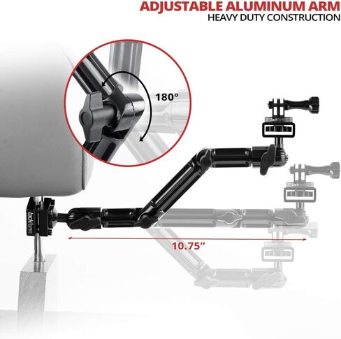 Tackform Headrest Mount for GoPro and Other Action Cameras,10.75 Inch in Saudi Arabia