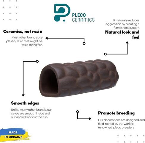 Plecoceramics Pleco Breeding cave Fish Tank Decoration Type Bubble (Medium) in Saudi Arabia