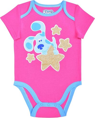 Nickelodeon Blue’s Clues & You Girls’ Blue and Magenta 3 Pack Bodysuits for Newborn and Infant – Pink/Grey in Saudi Arabia