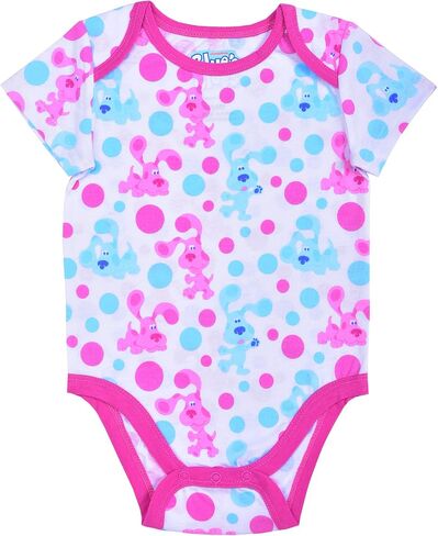 Nickelodeon Blue’s Clues & You Girls’ Blue and Magenta 3 Pack Bodysuits for Newborn and Infant – Pink/Grey in Saudi Arabia