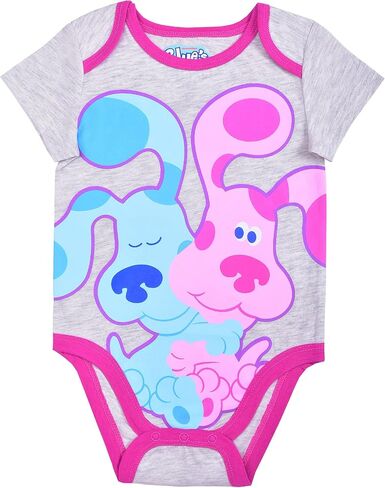 Nickelodeon Blue’s Clues & You Girls’ Blue and Magenta 3 Pack Bodysuits for Newborn and Infant – Pink/Grey in Saudi Arabia