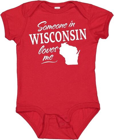 inktastic Someone in Wisconsin Loves Me Baby Bodysuit in Saudi Arabia