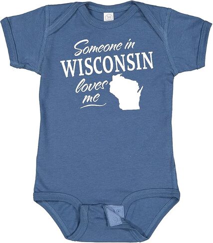 inktastic Someone in Wisconsin Loves Me Baby Bodysuit in Saudi Arabia