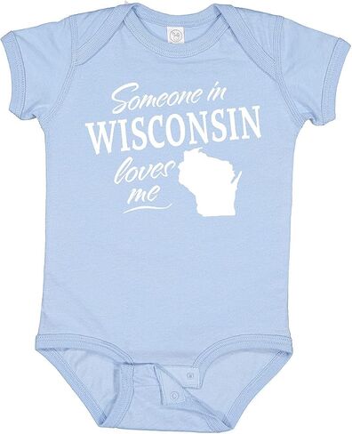 inktastic Someone in Wisconsin Loves Me Baby Bodysuit in Saudi Arabia