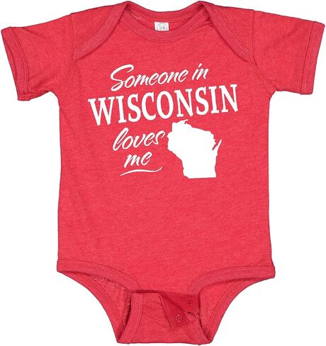 inktastic Someone in Wisconsin Loves Me Baby Bodysuit in Saudi Arabia