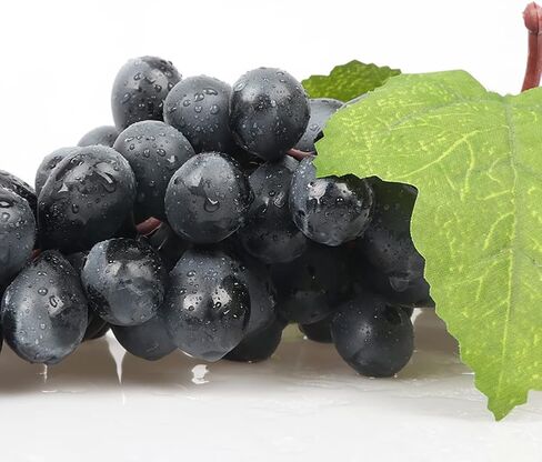 7.1 بوصة العنب الاصطناعي العنقودية المطاط متجمد حزم العنب زائفة الديكور عنب لخمر الزفاف مفيد الفاكهة النبيذ الديكور فو الدعائم الديكور المنزل - 4 حزمة in Kuwait