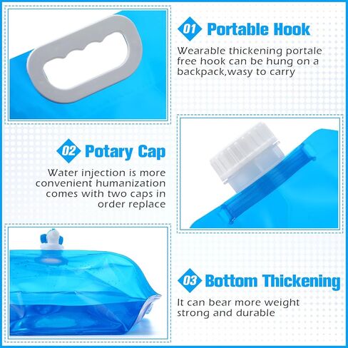 Suclain 26 Gallon Collapsible Water Container Bag 10 Pieces 2.6 Gallon Collapsible Water Storage Jug with Faucet Water Containers Portable Water Tank Emergency Storage for Fishing Camping Supply in Saudi Arabia