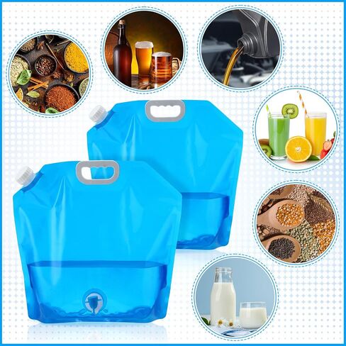 Suclain 26 Gallon Collapsible Water Container Bag 10 Pieces 2.6 Gallon Collapsible Water Storage Jug with Faucet Water Containers Portable Water Tank Emergency Storage for Fishing Camping Supply in Saudi Arabia