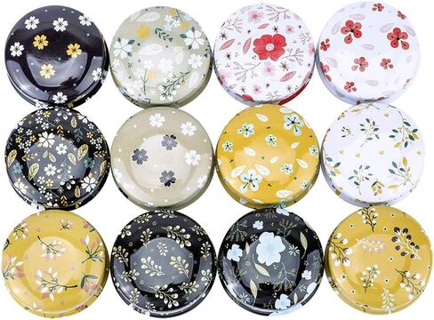 Rolin Roly 12Pcs Tins Jars with Lids Candle Travel Tins Mini Aluminum Cans Round Reusable Tinplate Empty Container for DIY Essential Oils Scented Christmas Candles Tea Candy in Saudi Arabia