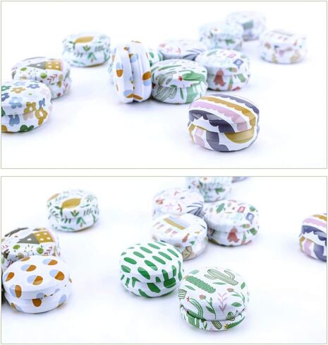 Rolin Roly 12Pcs Tins Jars with Lids Candle Travel Tins Mini Aluminum Cans Round Reusable Tinplate Empty Container for DIY Essential Oils Scented Christmas Candles Tea Candy in Saudi Arabia