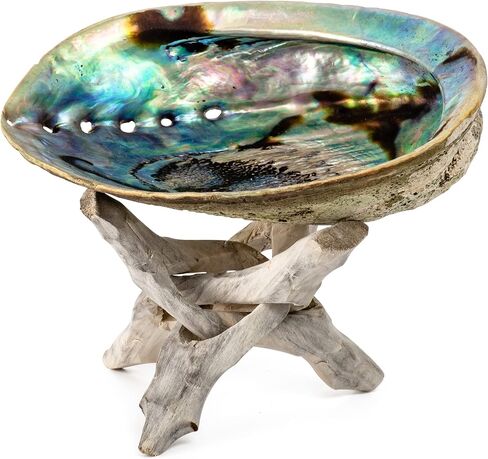 مجموعة تلطيخ وايت سيج وبالو سانتو | مجموعة التلطخ مع أعواد التلطخ المريمية ~ بالو سانتو ~ الرمال البيضاء ~ قشرة أذن البحر ~ الحامل ~ ريشة التلطخ | سالفيا بلانكا بارا ليمبيار من مصادر مستدامة in Kuwait