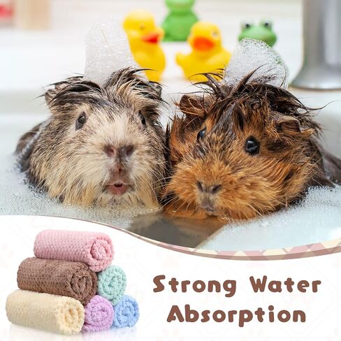 36 Pcs Guinea Pig Blankets Soft Fleece Cage Liners Guinea Pig Accessories Washable Bedding Sleeping Mats Absorbent Bath Towels for Small Animals Pets Rabbit Hamster Rat Dog Hedgehog, 11.8 x 11.8 Inch in Saudi Arabia