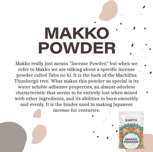 Organic Earth Makko Powder 4oz - Powder Incense Burner Kit - High Grade Premium Incense for Making Cones & Coil Incense - DIY Gift in Saudi Arabia