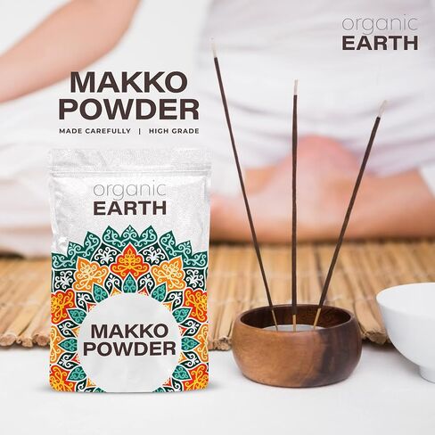 Organic Earth Makko Powder 4oz - Powder Incense Burner Kit - High Grade Premium Incense for Making Cones & Coil Incense - DIY Gift in Saudi Arabia