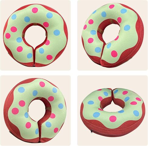 Inflatable Cone Collar for Dogs and Cats - Soft Pet Recovery Collar Does Not Block Vision E-Collar (Large, Pink) in Kuwait