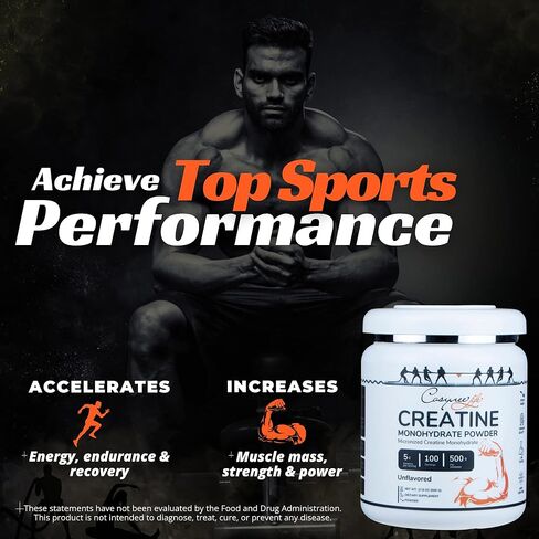 مسحوق ميكروني كرياتين مونوهيدرات من cosynee، الأفضل والأنقى، سريع الذوبان للحصول على طاقة عضلية وخلوية إضافية* واكتساب العضلات الهزيلة* (0.35 أونصة (10 جم)) in Kuwait