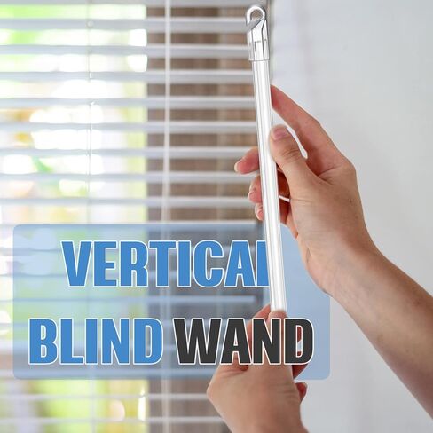 6 Pieces 12 Inches Blind Wand Vertical Blinds Replacement Parts Blind Rod with Hook and Grip Clear Plastic Blind Opener Long Window Blind Stick Tilt Rod in Kuwait