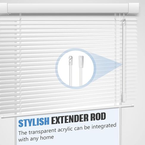 6 Pieces 12 Inches Blind Wand Vertical Blinds Replacement Parts Blind Rod with Hook and Grip Clear Plastic Blind Opener Long Window Blind Stick Tilt Rod in Kuwait