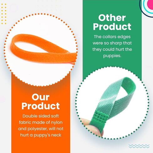Caninary 15 Different Colored Puppy Collars for Litter with 6 Record Keeping Charts, Adjustable Puppy Collars for Small Puppies, Serving as Soft Nylon Puppy Identification Collars in Saudi Arabia
