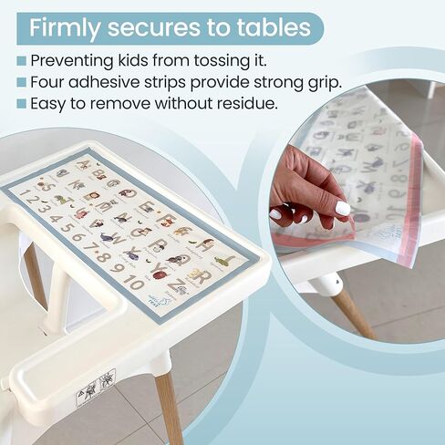 مفارش طاولة للاستعمال مرة واحدة من نيبل آند ريست، 20 قطعة من كرسي الطعام المرتفع من ايكيا أنتيلوب، مفارش مكان لاصقة على شكل حيوانات الأبجدية ABC، مفرش طاولة للأطفال للمطاعم وطاولة الطعام وأساسيات السفر للأطفال الصغار in Kuwait