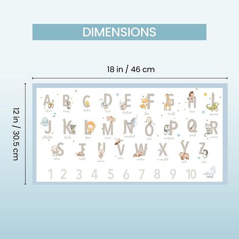 مفارش طاولة للاستعمال مرة واحدة من نيبل آند ريست، 20 قطعة من كرسي الطعام المرتفع من ايكيا أنتيلوب، مفارش مكان لاصقة على شكل حيوانات الأبجدية ABC، مفرش طاولة للأطفال للمطاعم وطاولة الطعام وأساسيات السفر للأطفال الصغار in Kuwait