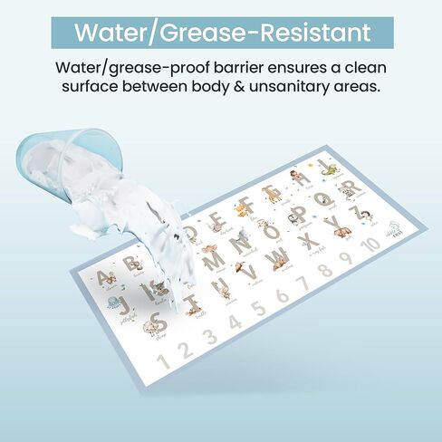 مفارش طاولة للاستعمال مرة واحدة من نيبل آند ريست، 20 قطعة من كرسي الطعام المرتفع من ايكيا أنتيلوب، مفارش مكان لاصقة على شكل حيوانات الأبجدية ABC، مفرش طاولة للأطفال للمطاعم وطاولة الطعام وأساسيات السفر للأطفال الصغار in Kuwait