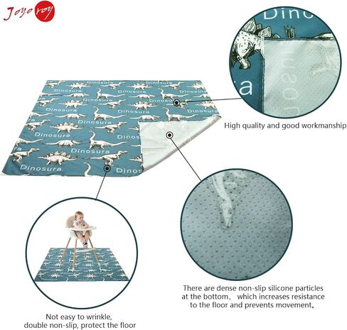 Joyo roy 135x140 cm Baby Floor Mat Splat Mat High Chair Mat Waterproof Mat Play Mat for Toddlers Splat Mat for Under High Chair Kids Placemats for Dining Table High Chair Mat for Floor Mat Under High in Kuwait