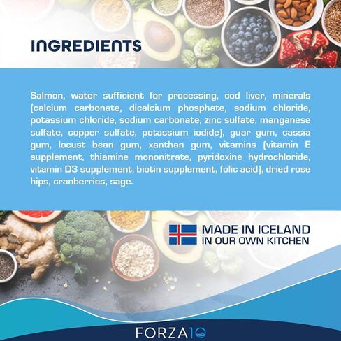 Forza10 Legend Skin Wet Dog Food, Omega 3 Canned Dog Food Grain Free Sensitive Skin Health, Dry Skin Fur Loss, 13.7 oz, Salmon, Adult Dogs, 12 Case in Kuwait