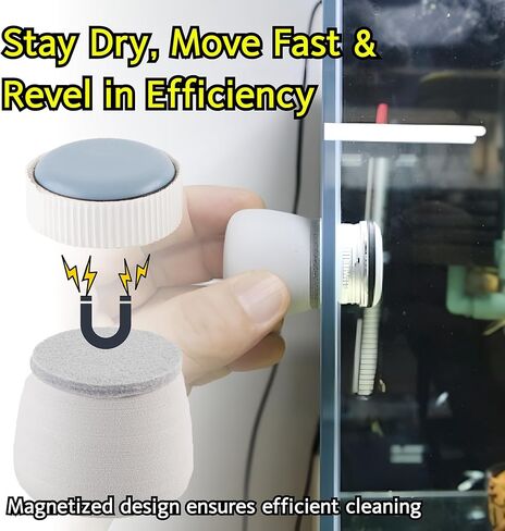 Minfactory Corner Moss Magnet 10T: منظف ممتاز لأحواض السمك لخزانات الزجاج والأكريليك حتى 10T - إزالة الطحالب والقشور في خزان الأسماك باستخدام مكشطة مقاومة للماء - مثالي للبيئات الغنية بالنباتات in Kuwait