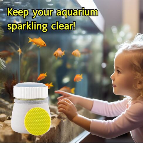 Minfactory Corner Moss Magnet 10T: منظف ممتاز لأحواض السمك لخزانات الزجاج والأكريليك حتى 10T - إزالة الطحالب والقشور في خزان الأسماك باستخدام مكشطة مقاومة للماء - مثالي للبيئات الغنية بالنباتات in Kuwait