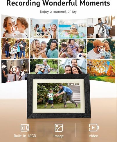 إطار صور رقمي من Laview مقاس 10.1 بوصة، شاشة لمس WiFi IPS، ذاكرة مدمجة سعة 16 جيجابايت، عرض شرائح ومشاركة الصور أو مقاطع الفيديو على الفور عبر التطبيق من أي مكان، هدية للأصدقاء والعائلة in Kuwait